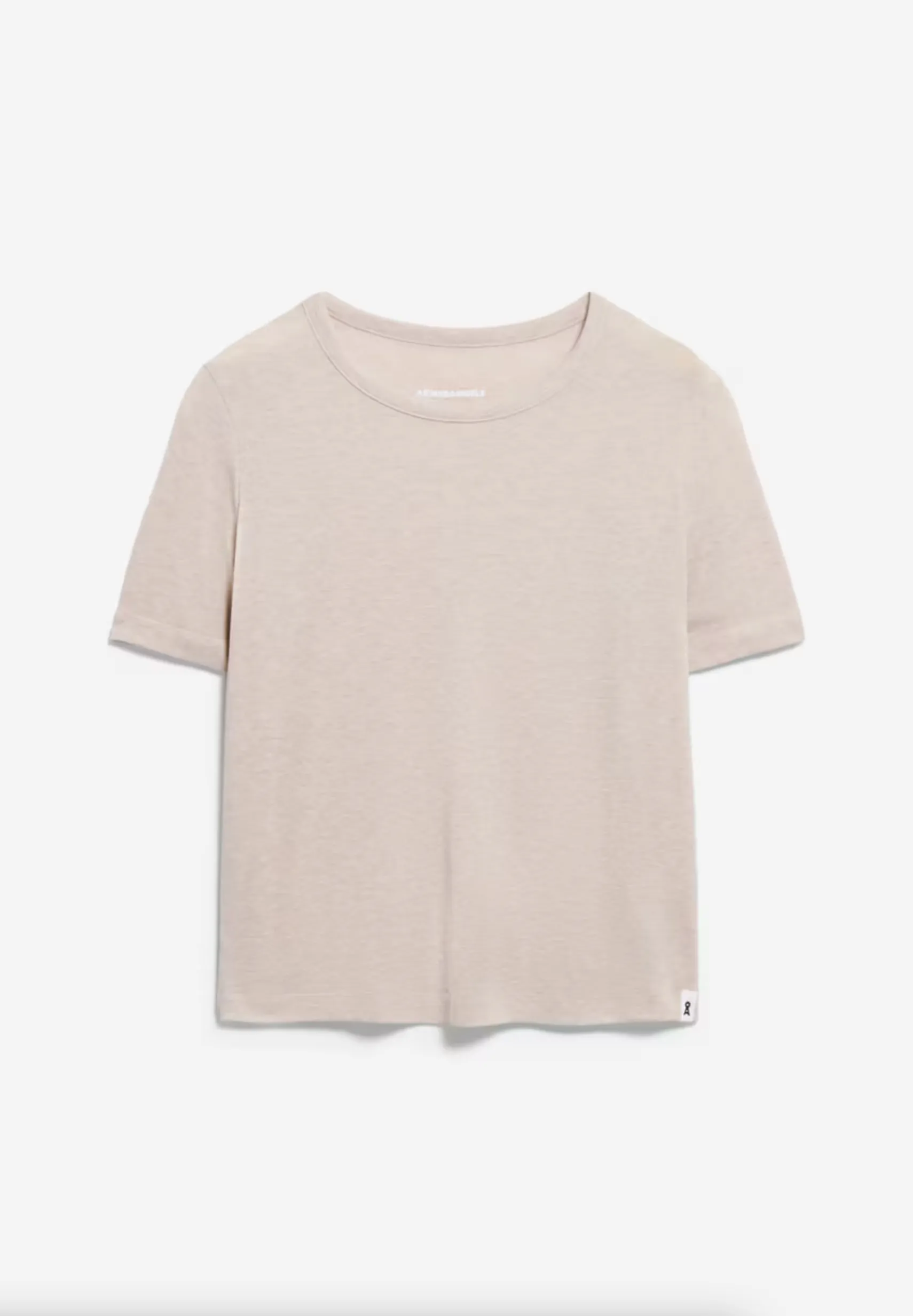 rib t-shirt - genevraa - sandstone melange