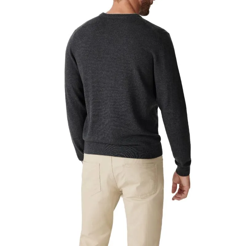 R.M.Williams Howe Mens Australian Extra Fine Merino Crew Neck Sweater - Charcoal