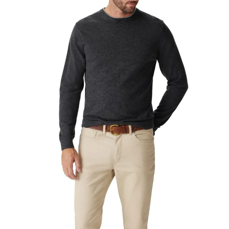 R.M.Williams Howe Mens Australian Extra Fine Merino Crew Neck Sweater - Charcoal