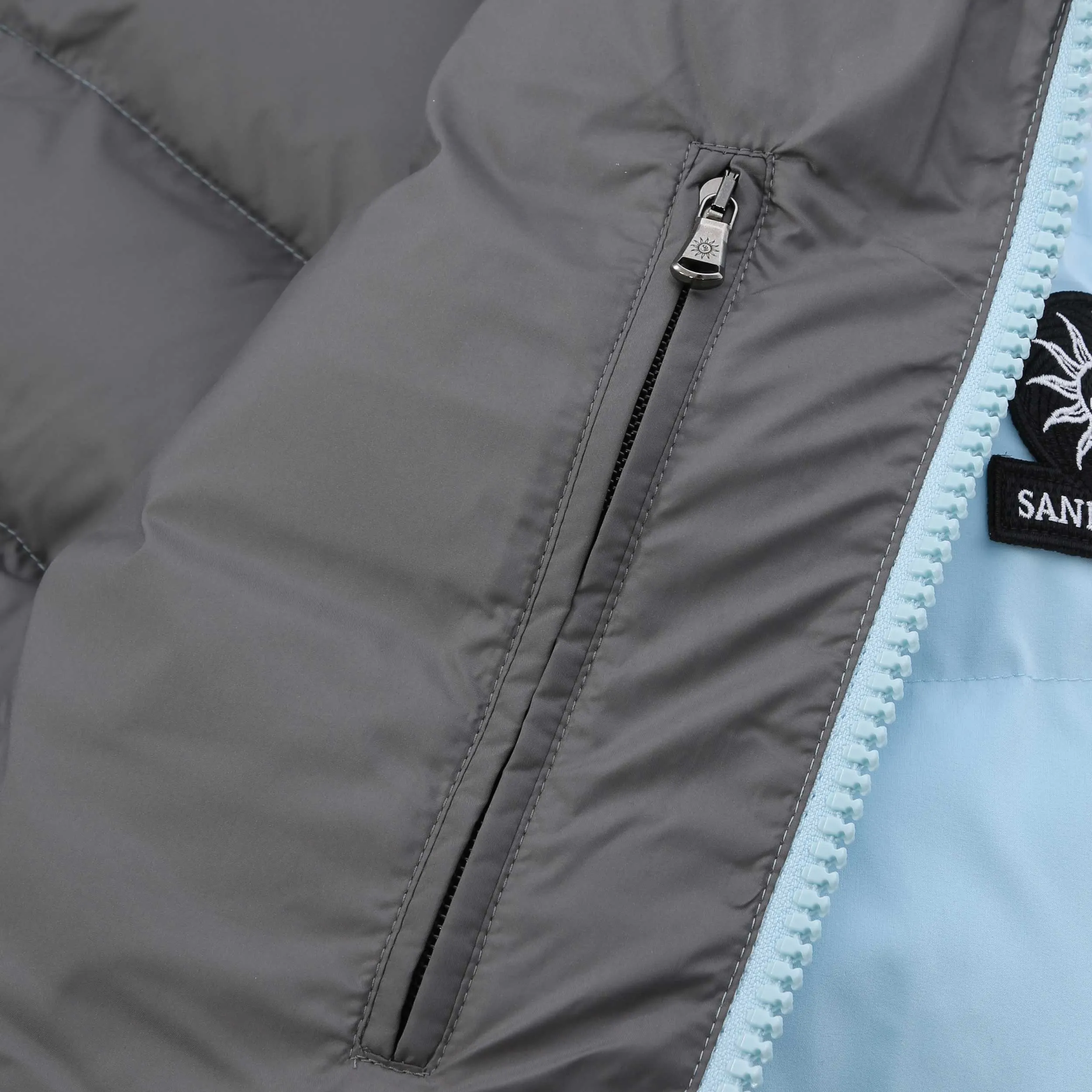 Sandbanks Banks Puffer Jacket in Crystal Blue