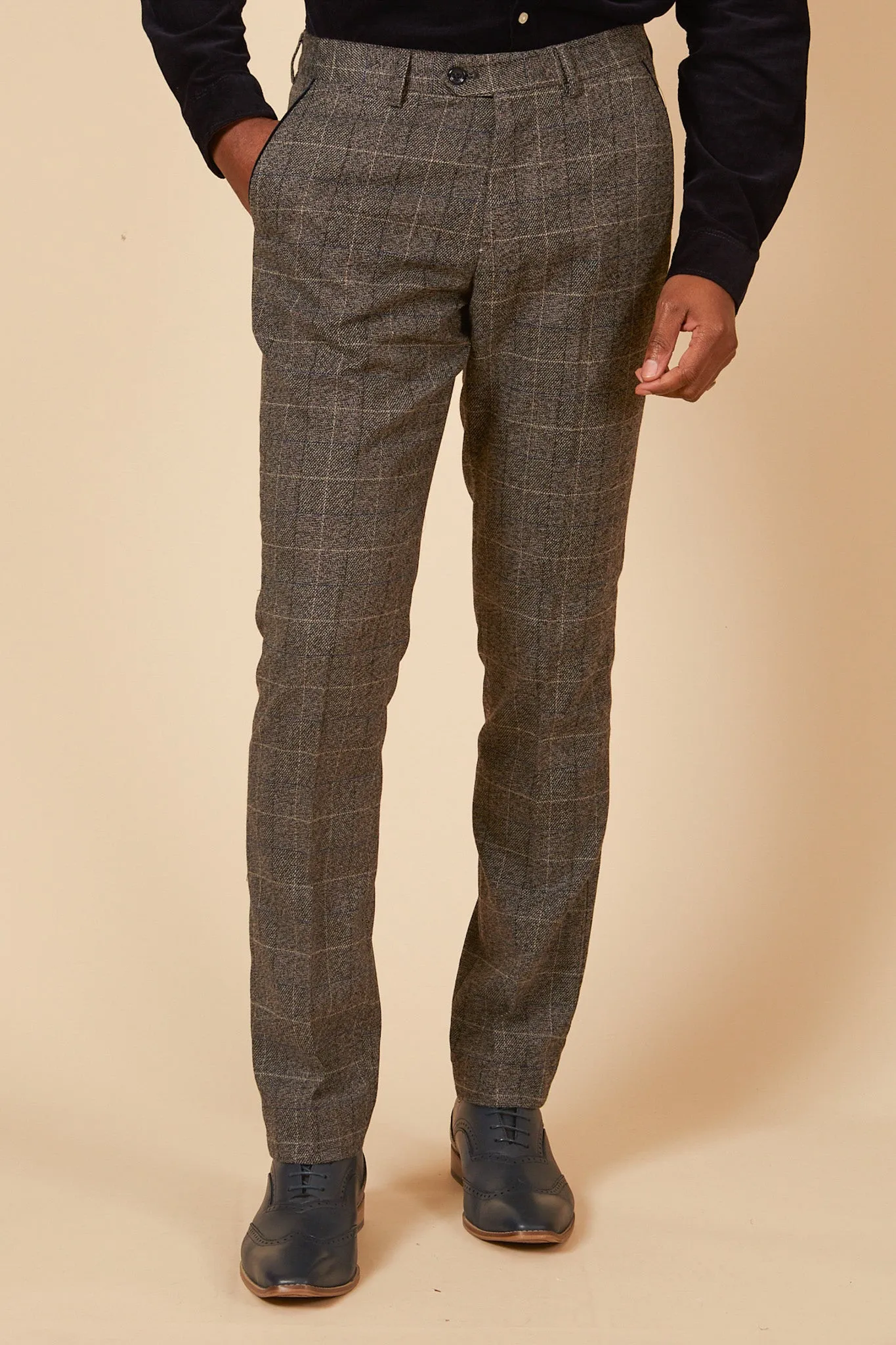 SCOTT - Grey Tweed Check Two Piece Suit