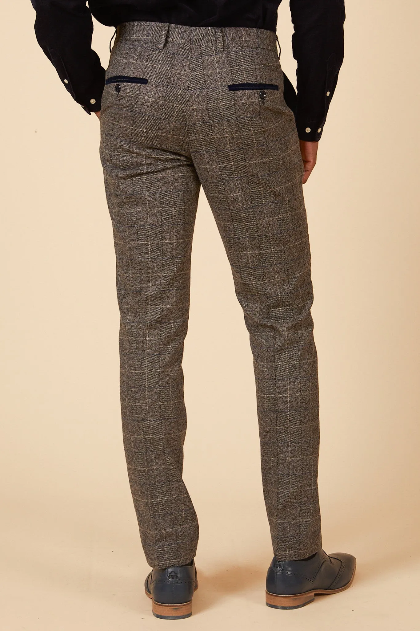 SCOTT - Grey Tweed Check Two Piece Suit