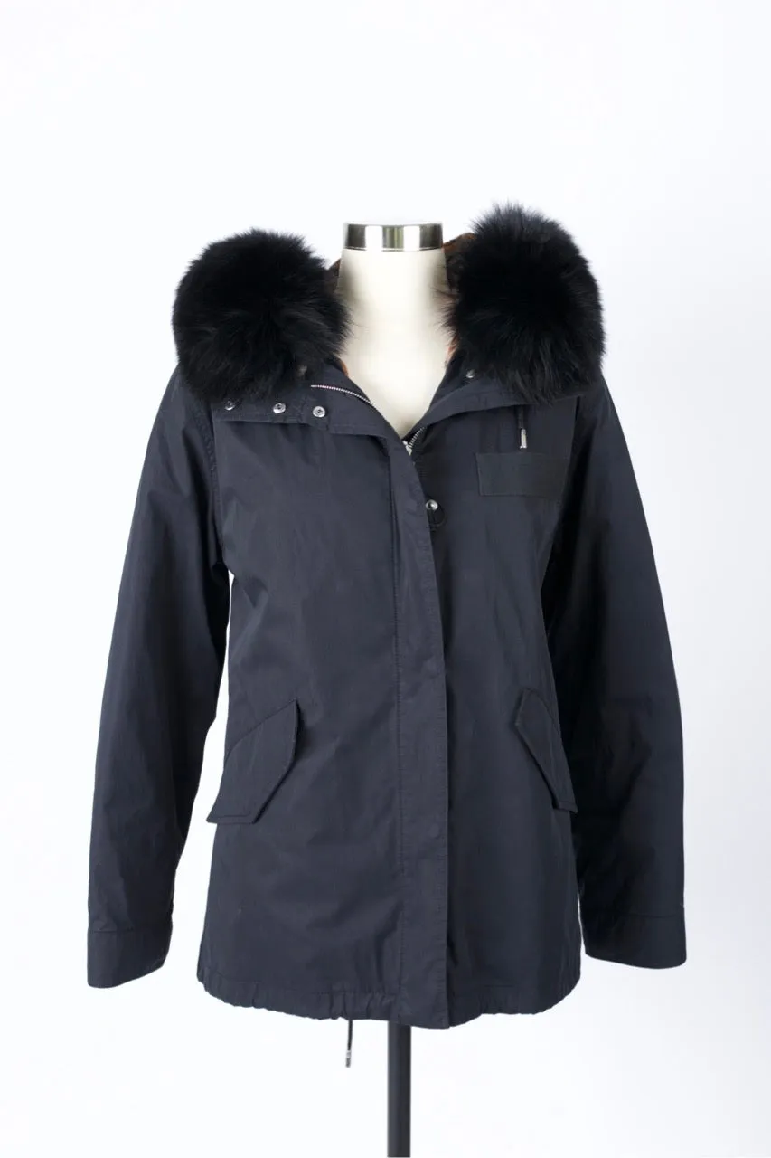 Short Fur Lined Puffer Jacket