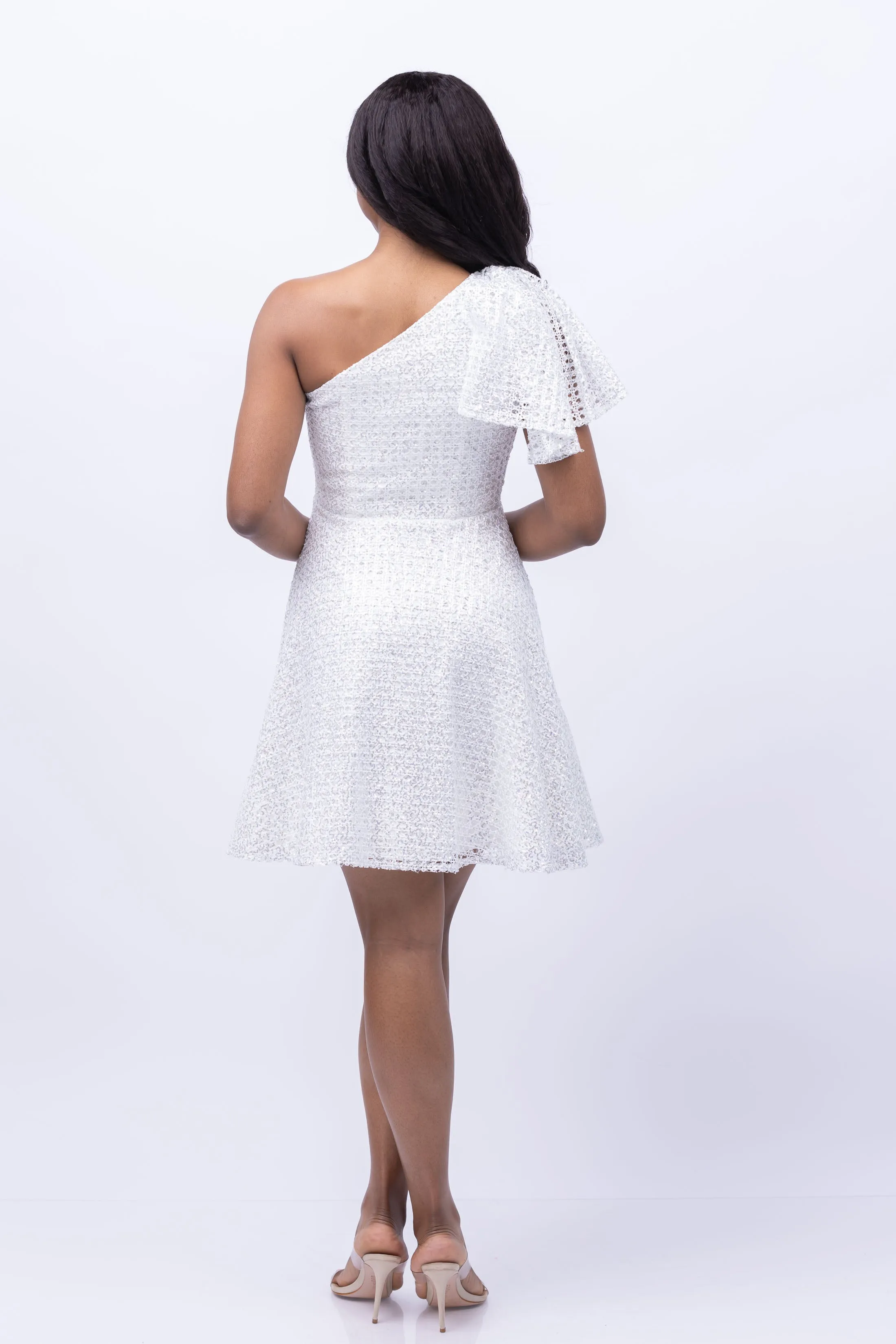 Shoshanna Lainey Dress White/Silver