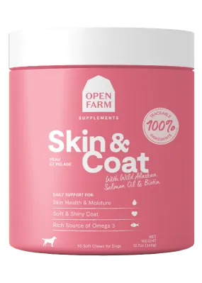 Skin & Coat Food Supplement Chews for Dogs