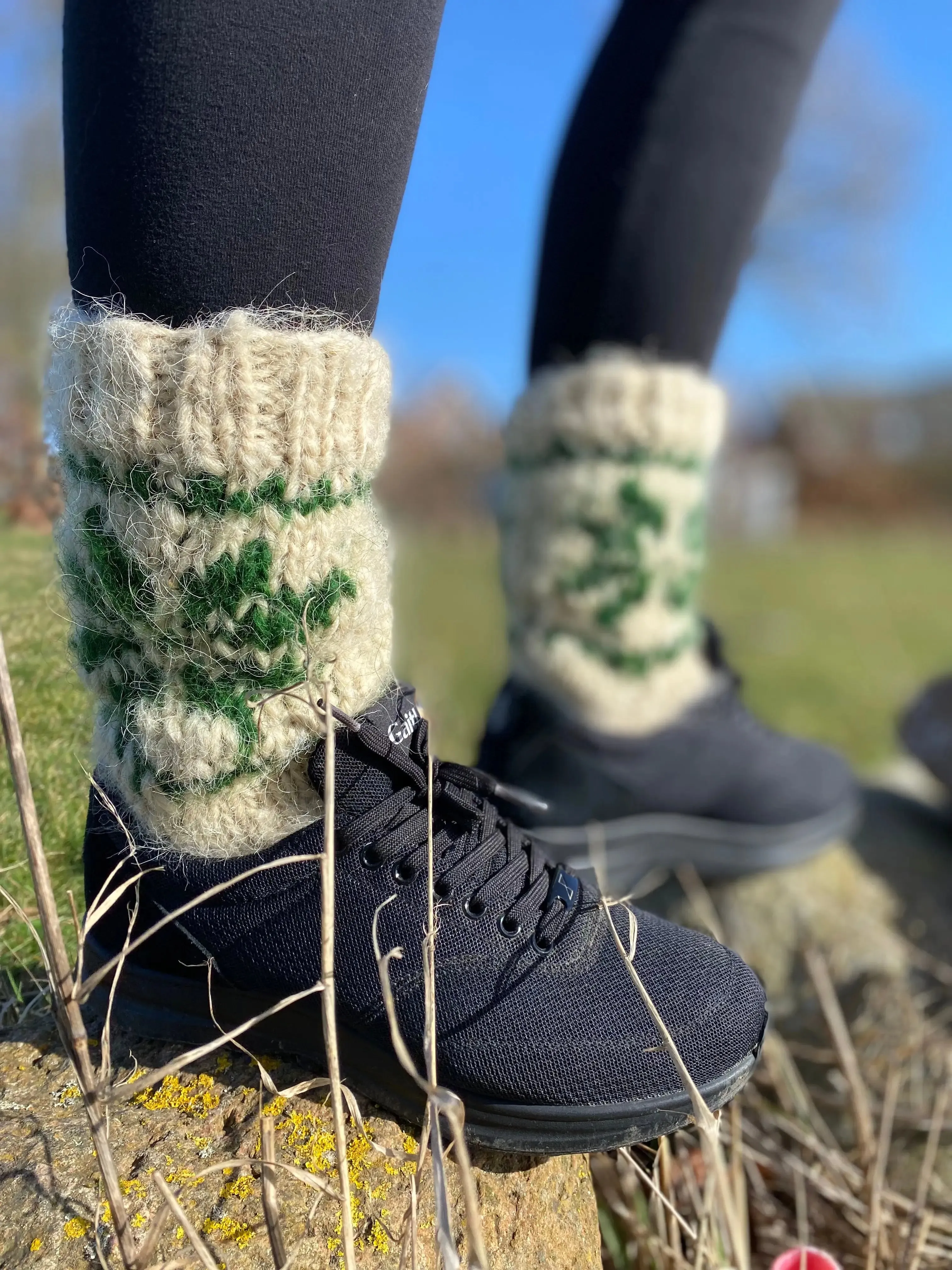 Socks Knitted High Wool