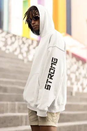 Strong Premium Non Zipper White Hoodie