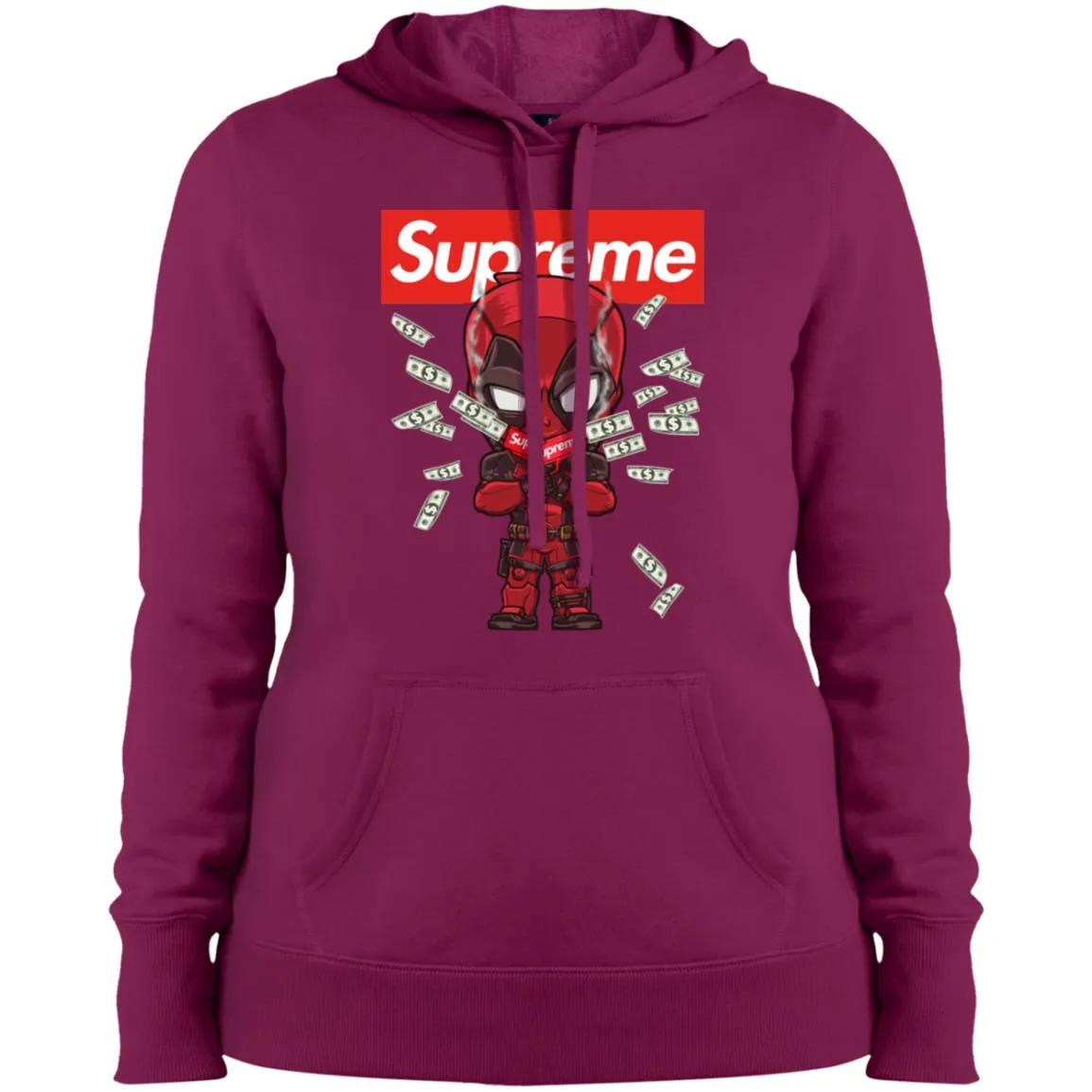 Supreme Deadpool Funny T-shirt Women Hooded Sweatshirt