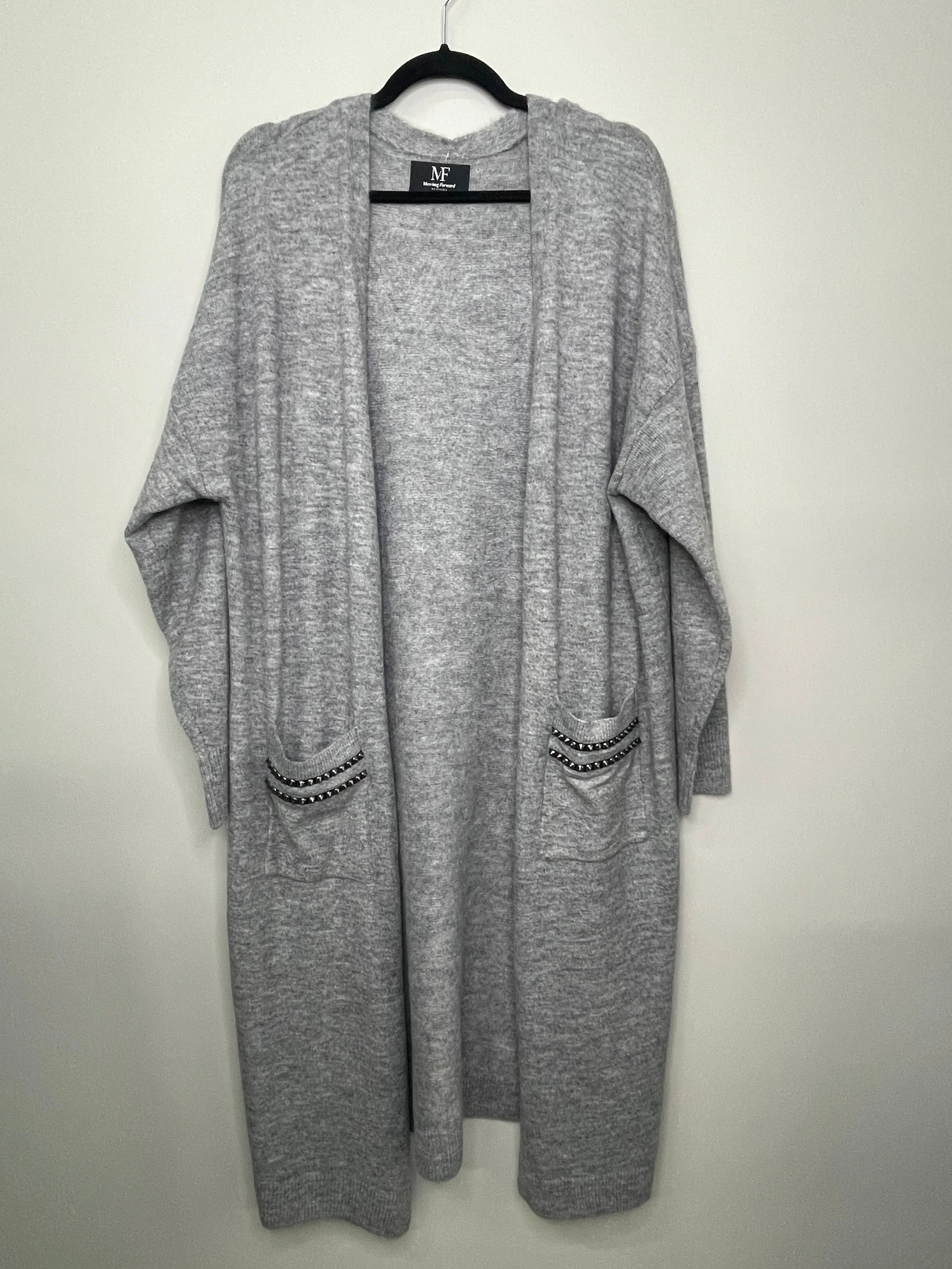 Sweater, Long Cardigan Gray, Gunmetal Love Repeater