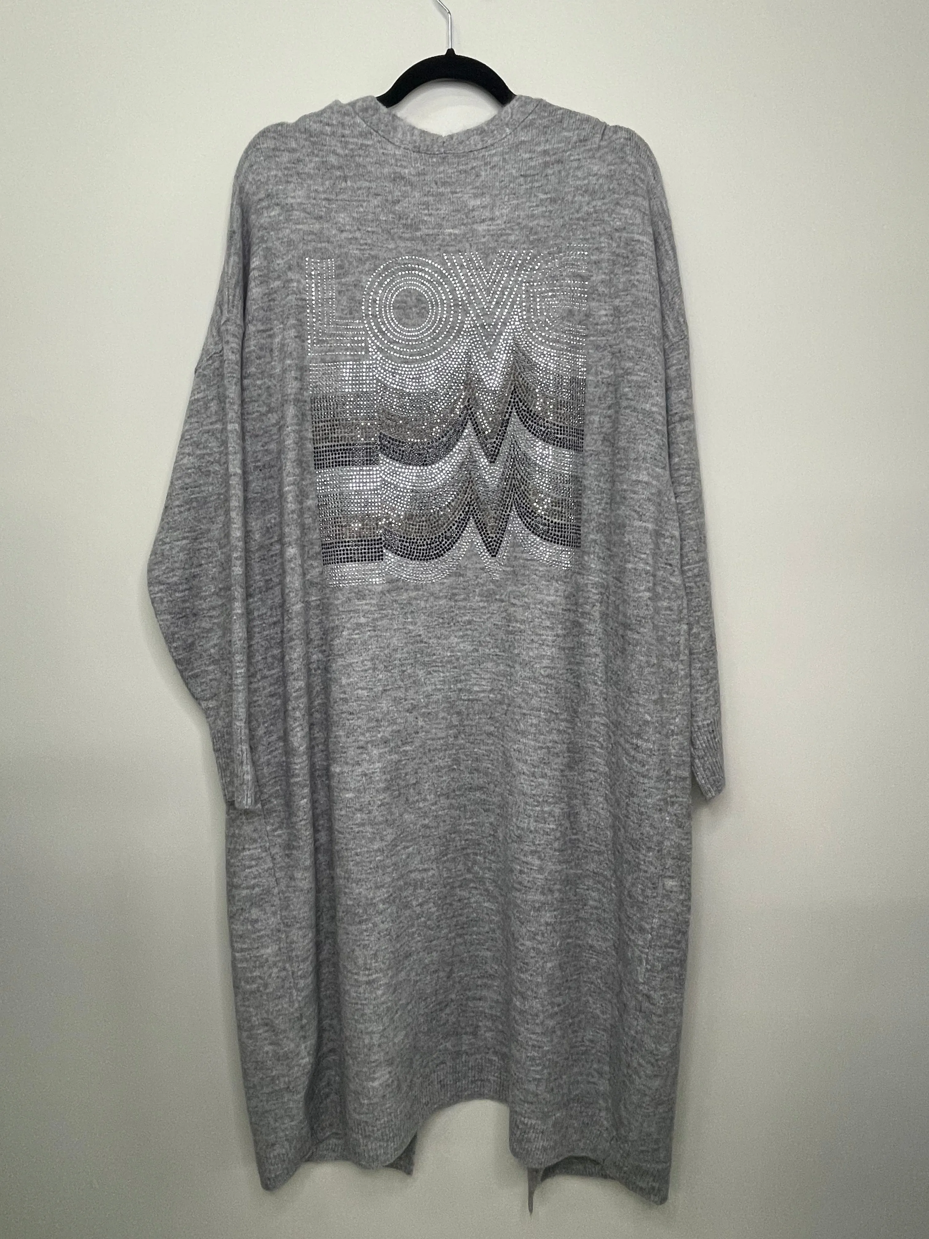 Sweater, Long Cardigan Gray, Gunmetal Love Repeater