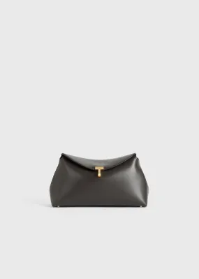 T-Lock leather clutch bark