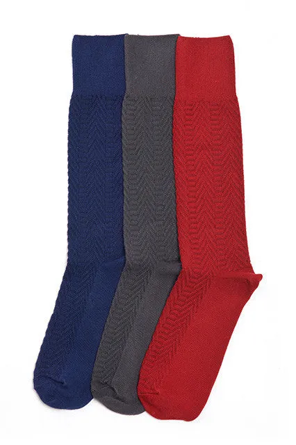 Textured Herringbone Supima Cotton Socks