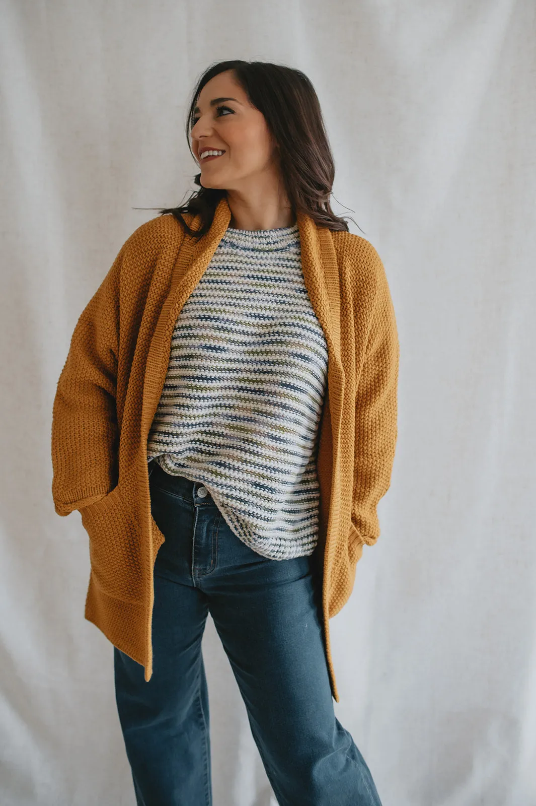 The Erinn Boyfriend Cardigan - Mustard