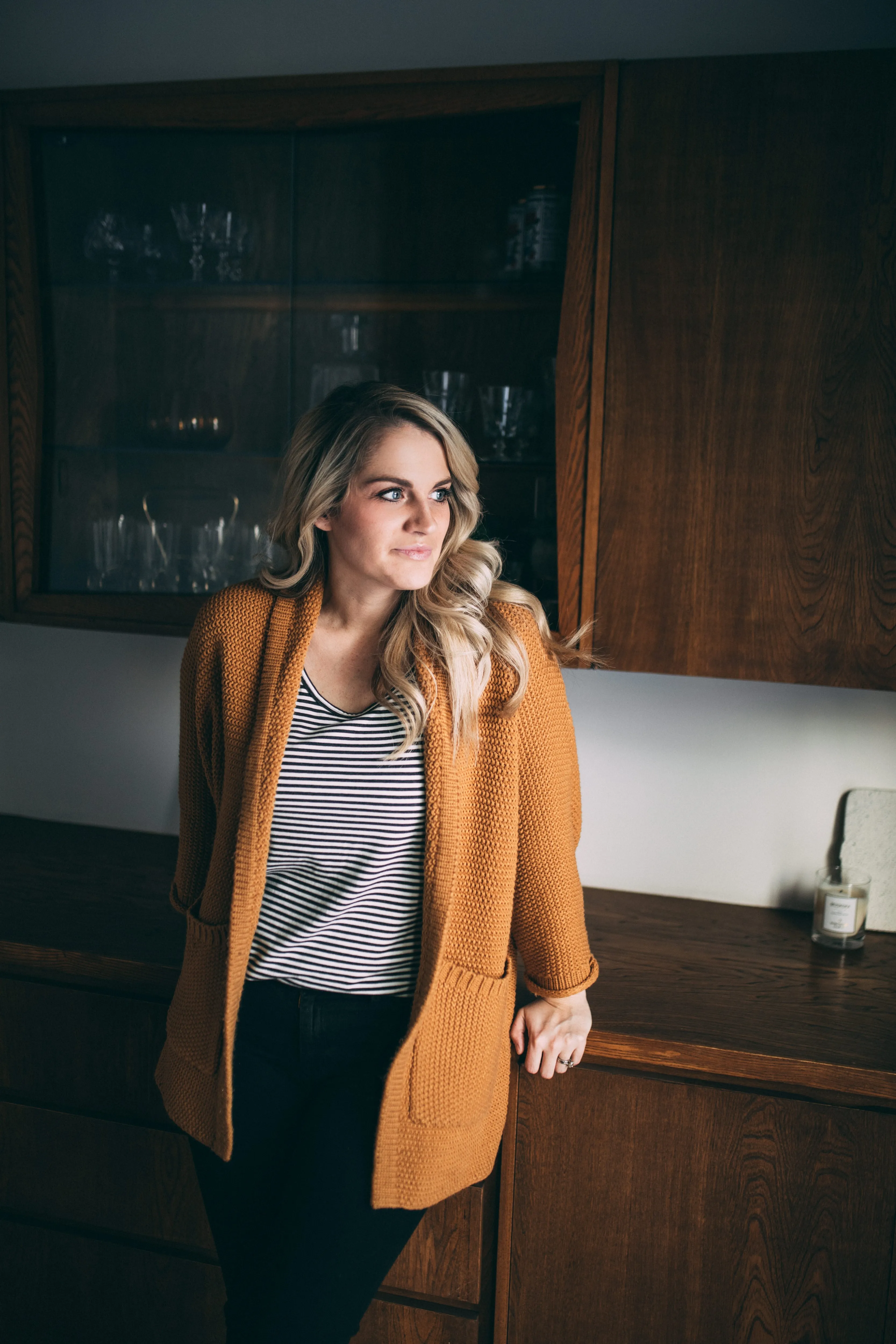 The Erinn Boyfriend Cardigan - Mustard