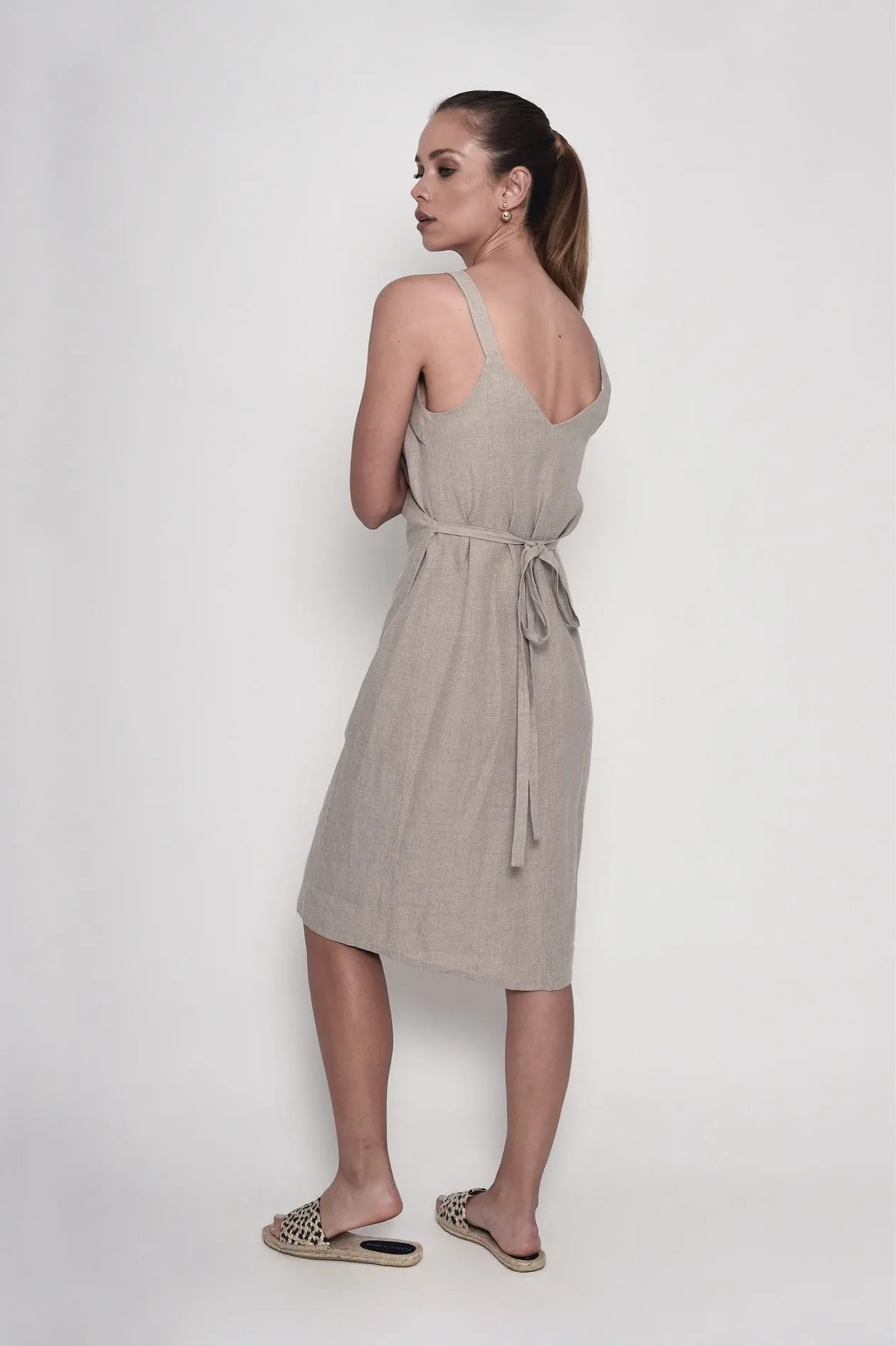 The French Balcony Rituals Linen Dress