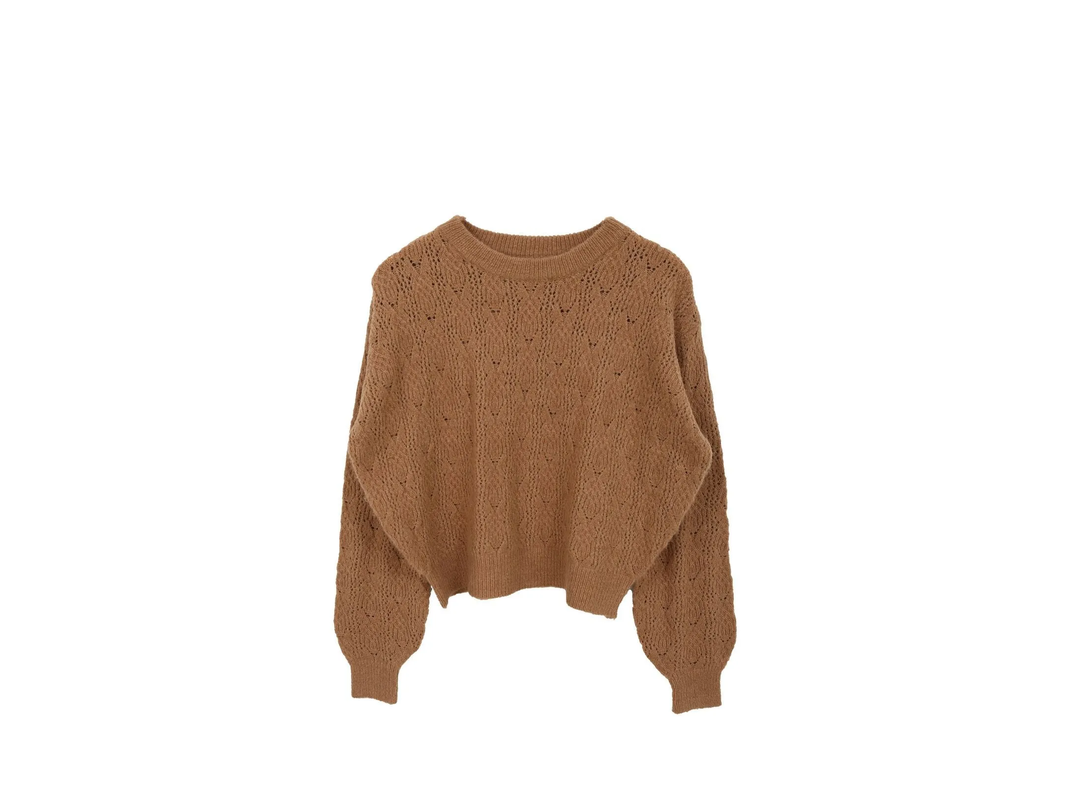 The Korner Camel Cable Sweater