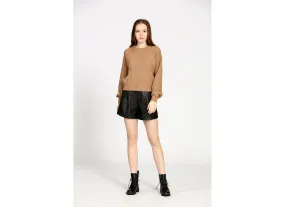 The Korner Camel Cable Sweater