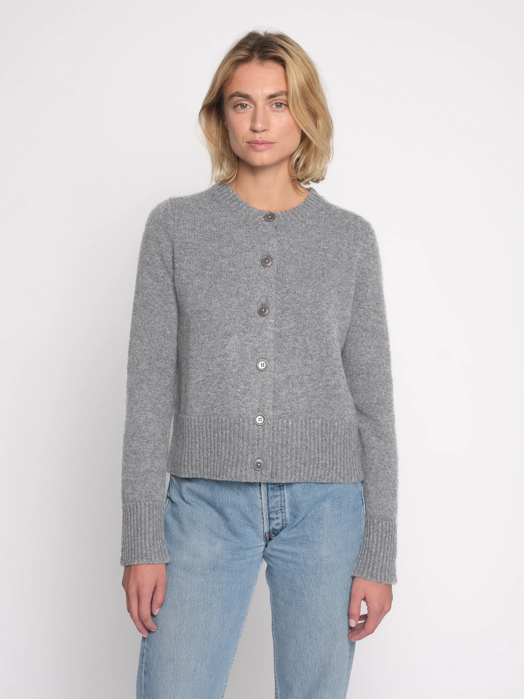 THE LINDA CARDIGAN | Grey flannel