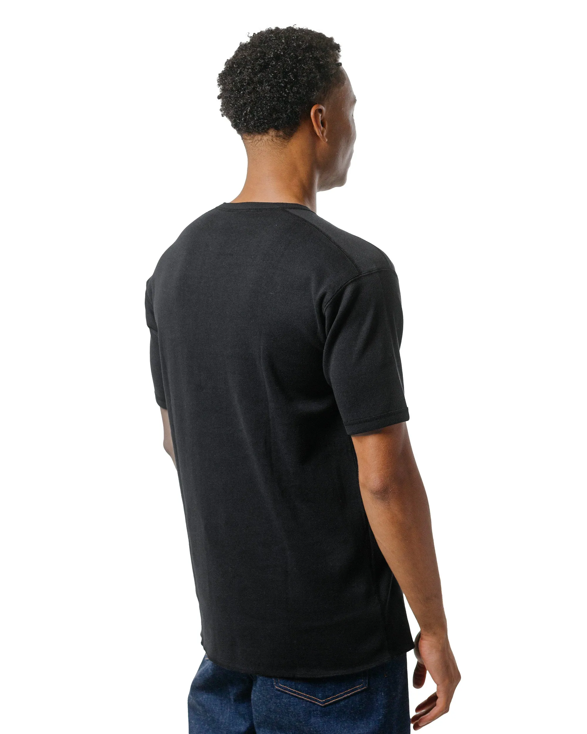 The Real McCoy's MC23022 Union Henley Undershirt S/S Black