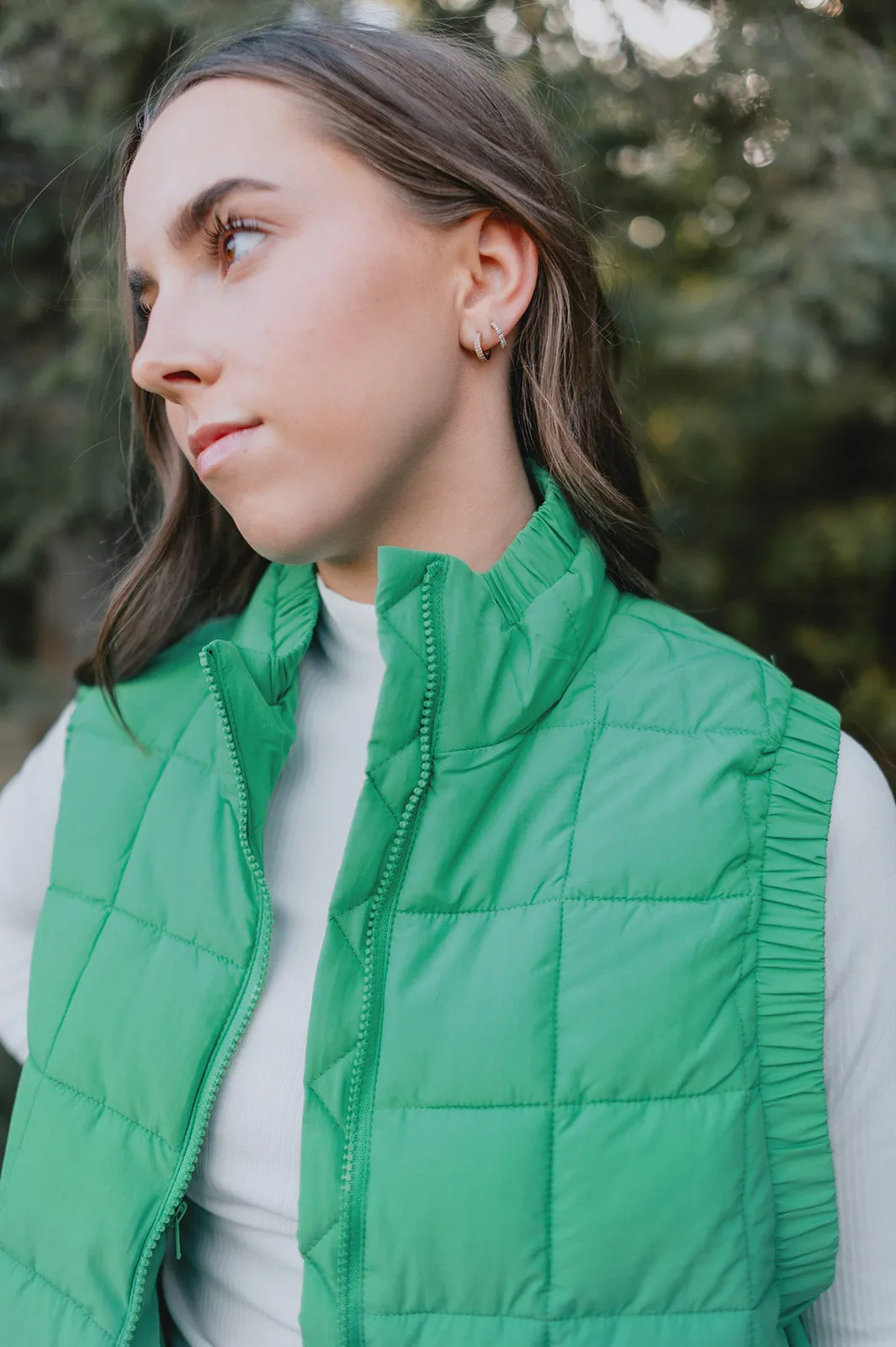 The Ryker Puffer Vest - Kelly Green