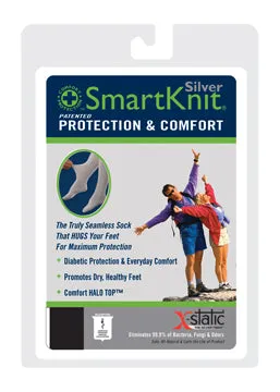 Therafirm SmartKnit Seamless Diabetic Crew Socks w/ X-Static Silver Fibers