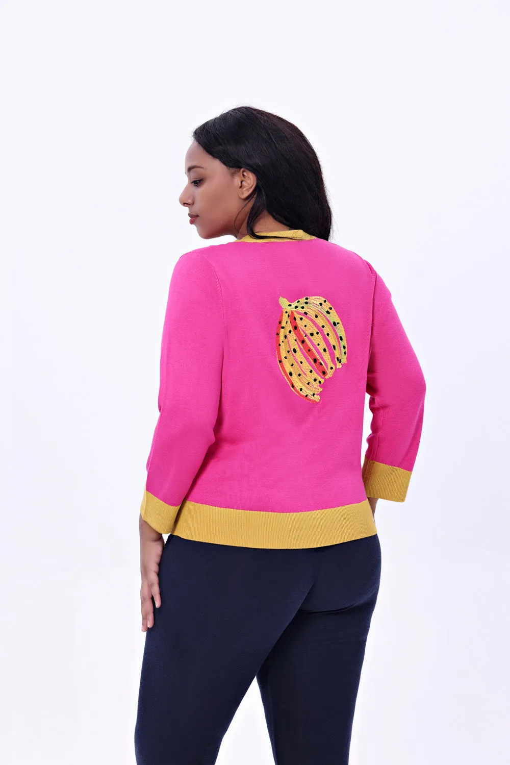 TOUCAN EMBROIDERED CARDIGAN