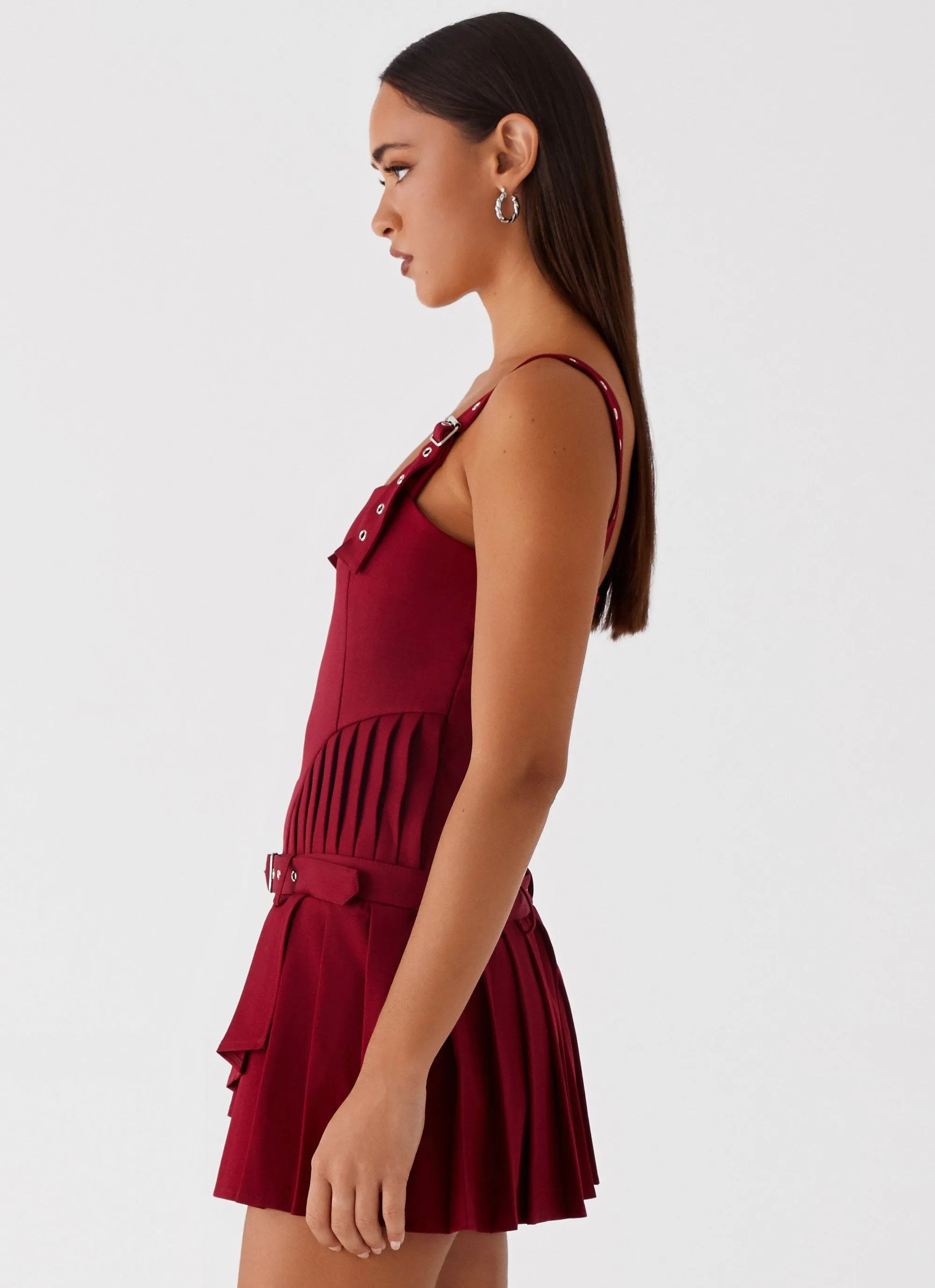 Uma Mini Dress - Cherry Red