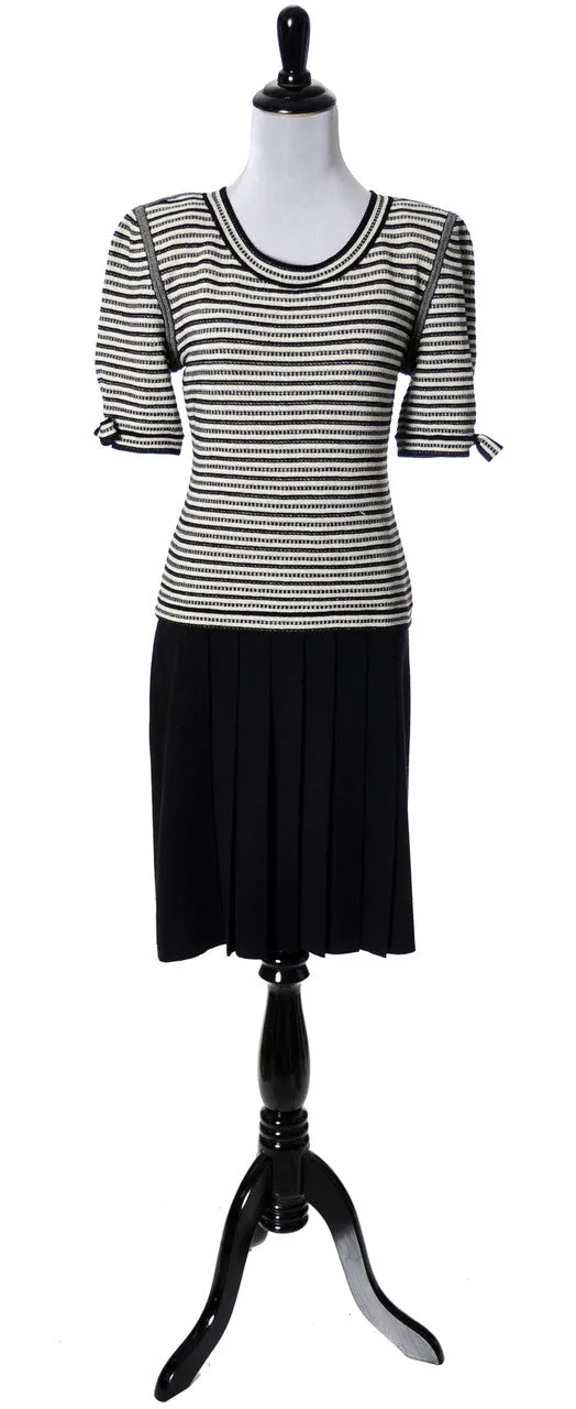 Ungaro Parallele Paris Black & White Striped Top