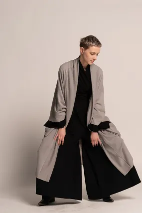 Unisex Gray Haori Kimono Jacket