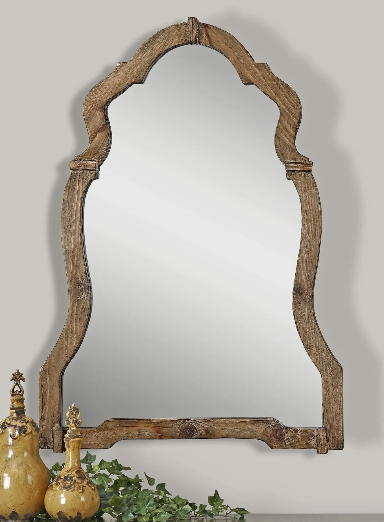 Uttermost Agustin Light Walnut Mirror