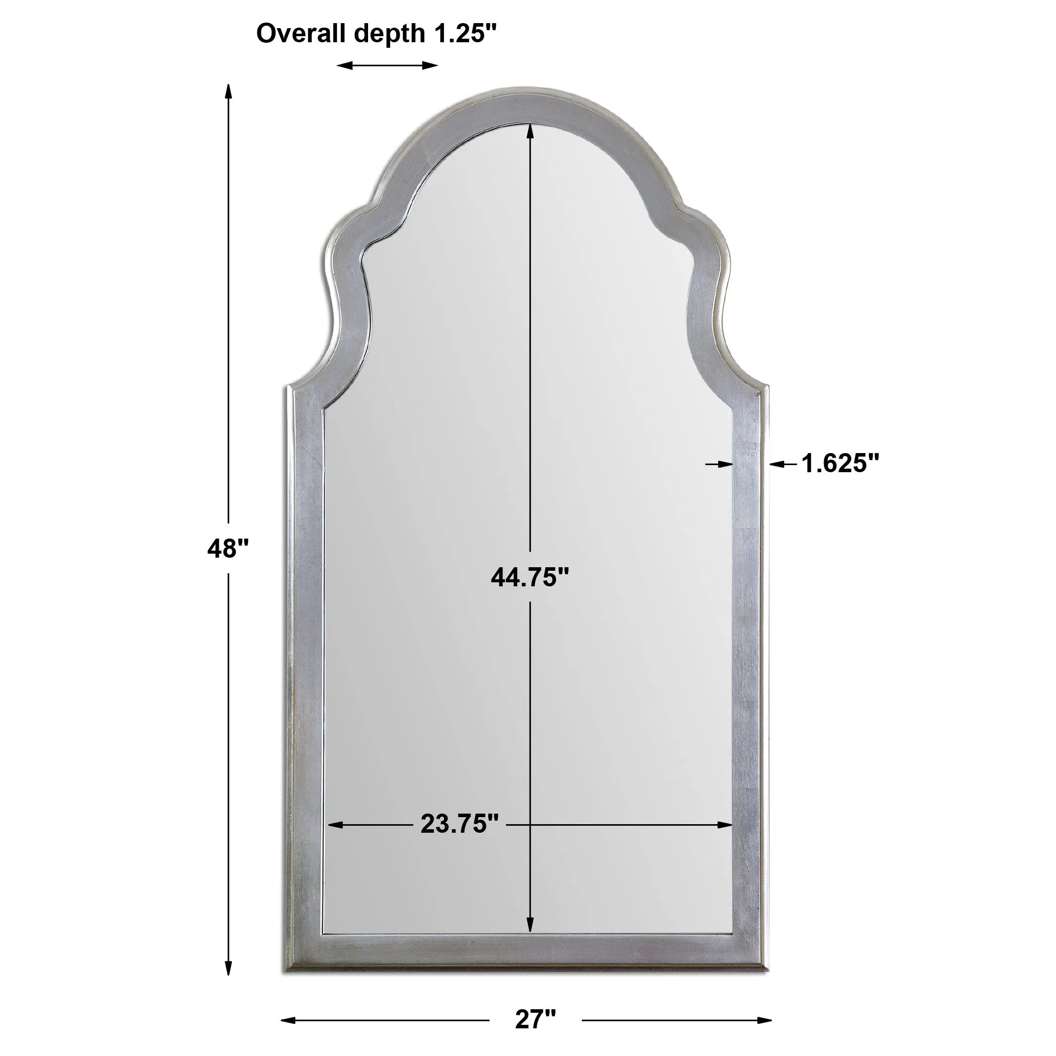 Uttermost Brayden Arched Silver Mirror