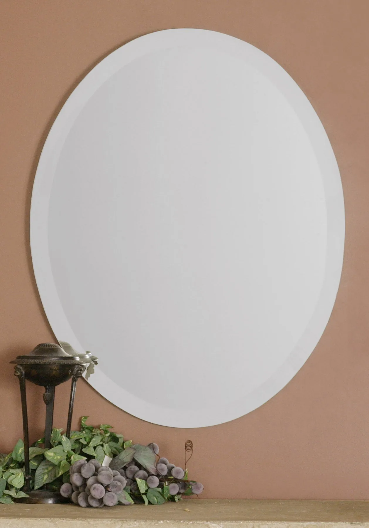 Uttermost Frameless Vanity Oval Mirror