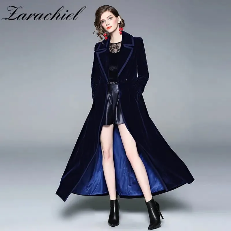 Velvet Outwear Coat Jacket Open Abaya Cardigan Kimono Long Robe Gowns M B-43723