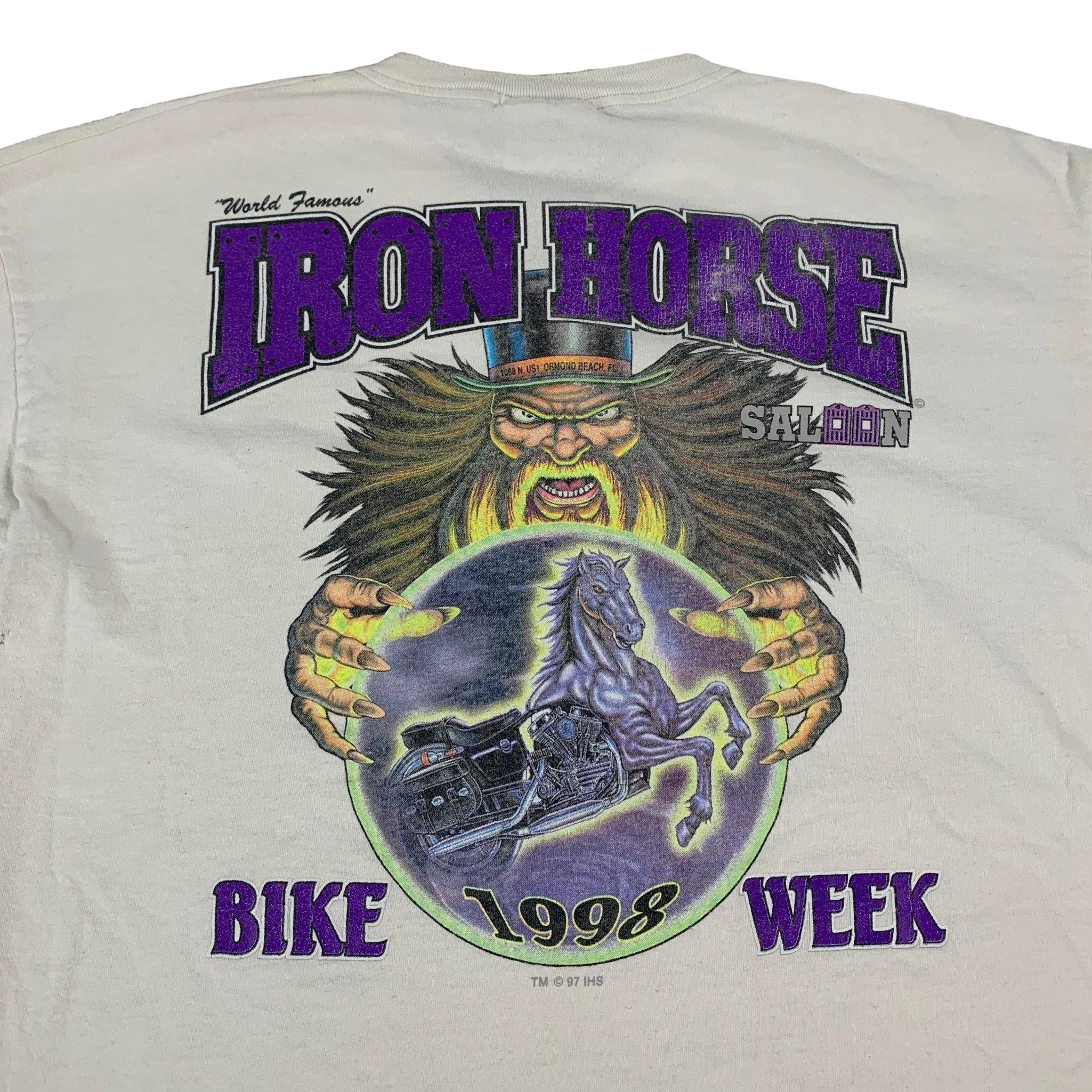 Vintage Iron Horse Saloon "Bike Week '98" Henley