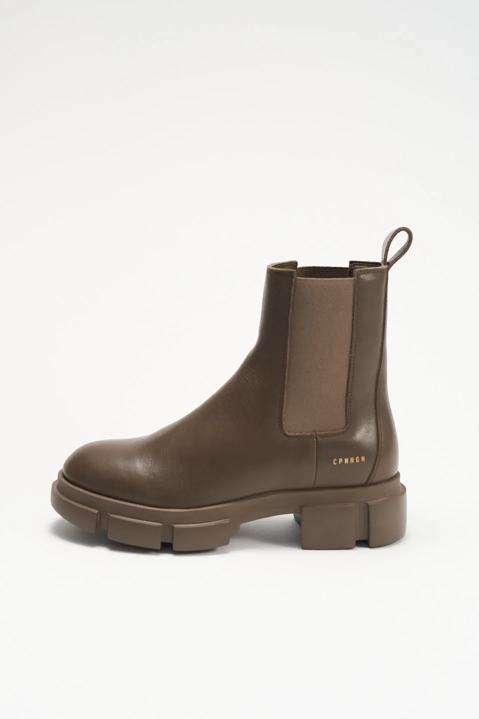 Vitello Khaki Low Chelsea Boots