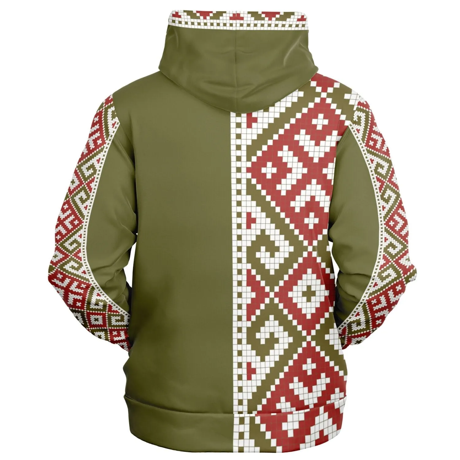 Women Athletic Zip-Up Olive Hoodie