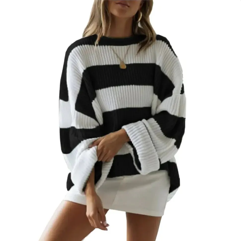 Women's Striped Colourblock Sweater