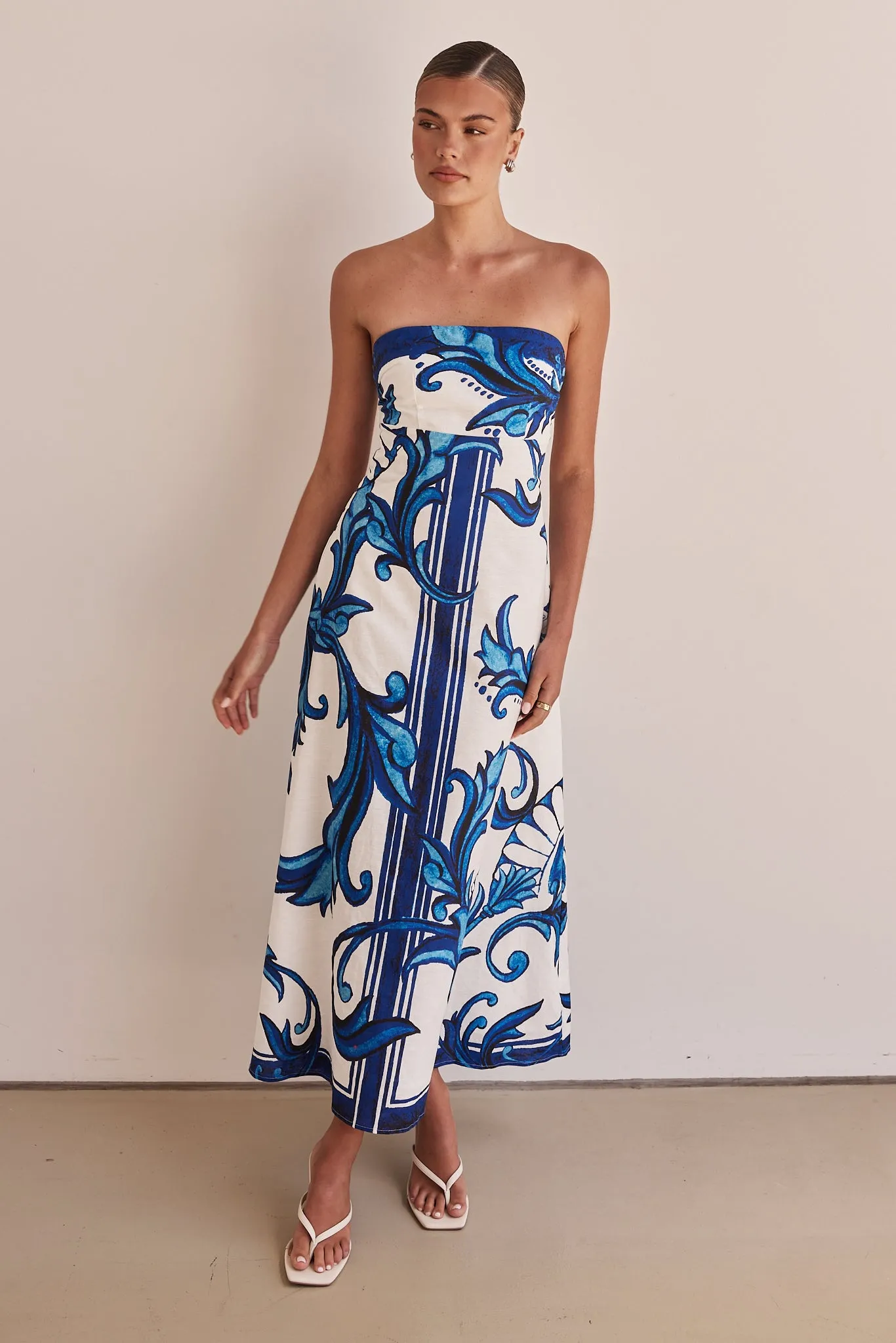 Zayna Midi Dress (Blue)