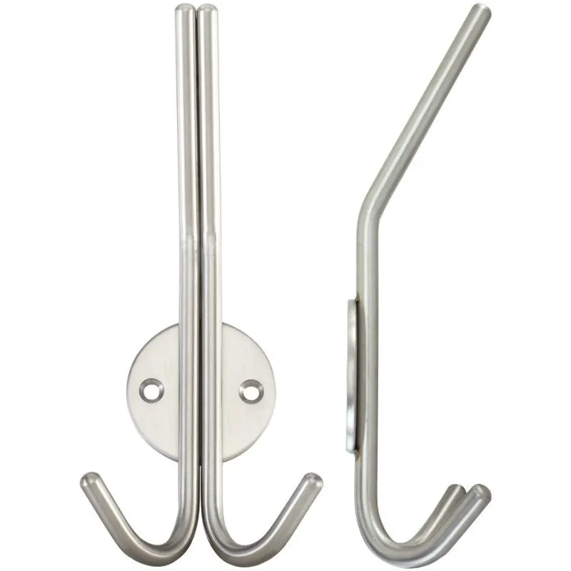 Zoo Double Hat and Coat Hook-Satin Stainless